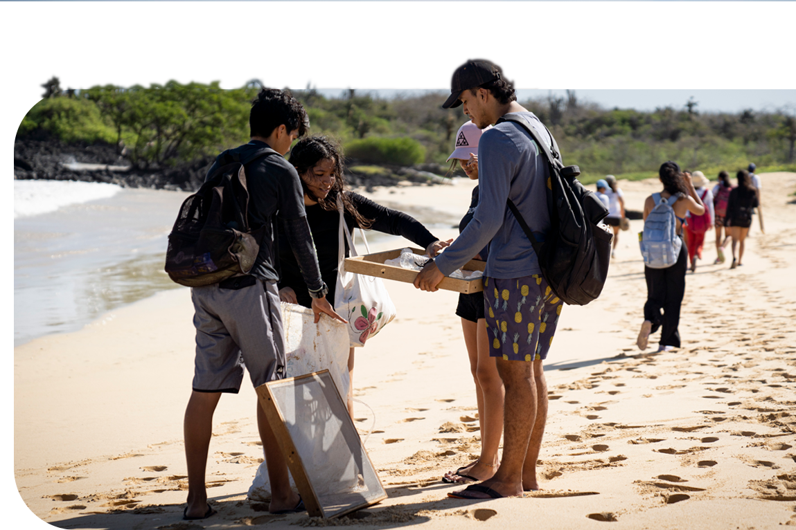 tibu embajadores education beach cleanup